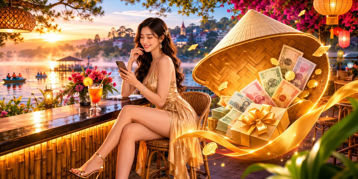 Người dùng tại Đà Lạt nhận cashback hoàn tiền và ưu đãi bonus trực tuyến qua điện thoại di động