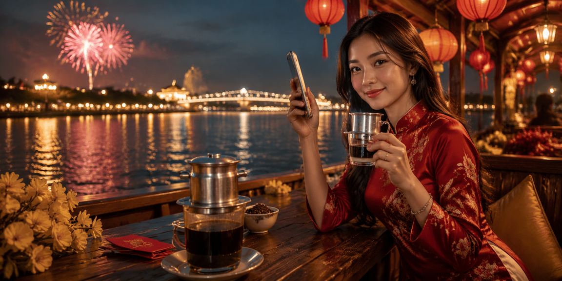 Người dùng Huế thưởng thức cà phê và chơi mobile casino 981